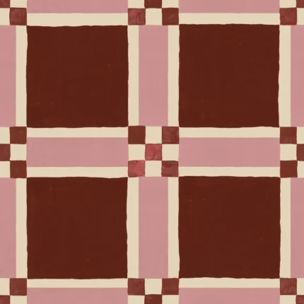 Bold Grid, Burgundy | Free Shipping