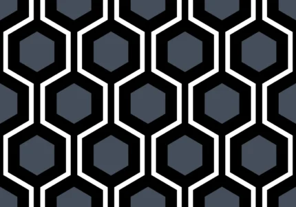 Bold Hexagon, Blue | Extraordinary Wallpaper by Rebel Walls