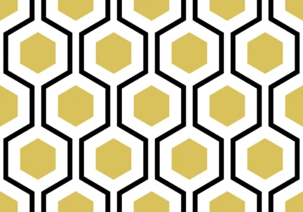 Bold Hexagon, Yellow | Extraordinary Wallpaper by Rebel Walls