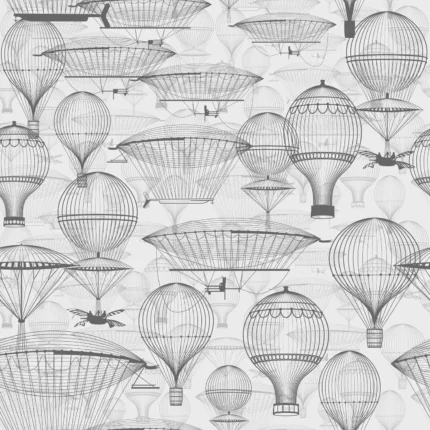Bon Voyage, Black & White | Extraordinary Wallpaper by Rebel Walls