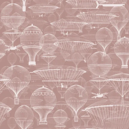 Bon Voyage, Pink | Extraordinary Wallpaper by Rebel Walls