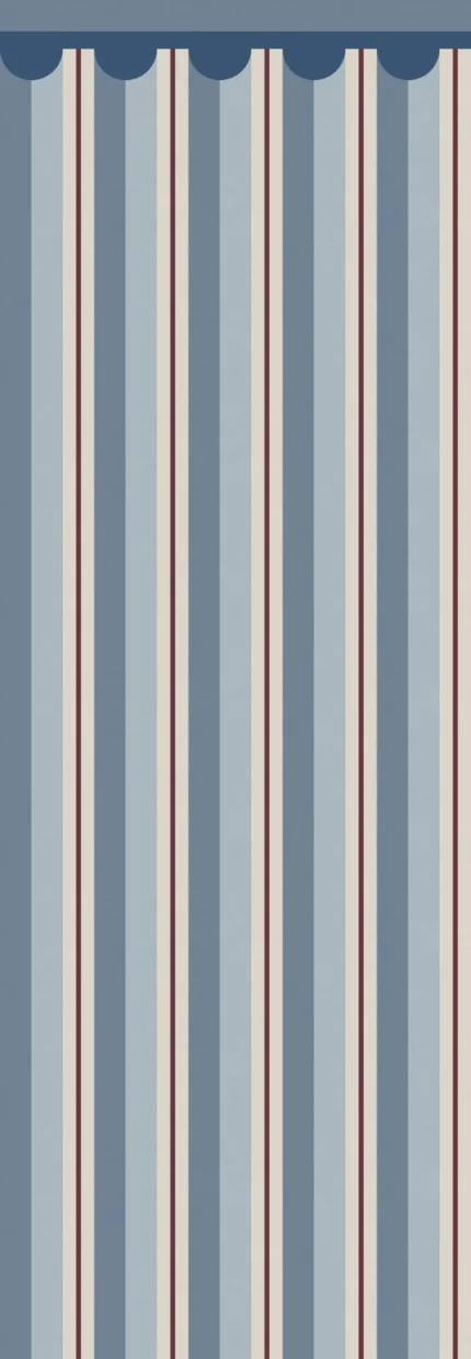 Border Stripe, Blue | Extraordinary Wallpaper by Rebel Walls