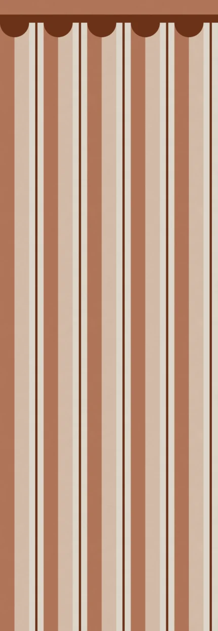 Border Stripe, Brown | Extraordinary Wallpaper by Rebel Walls