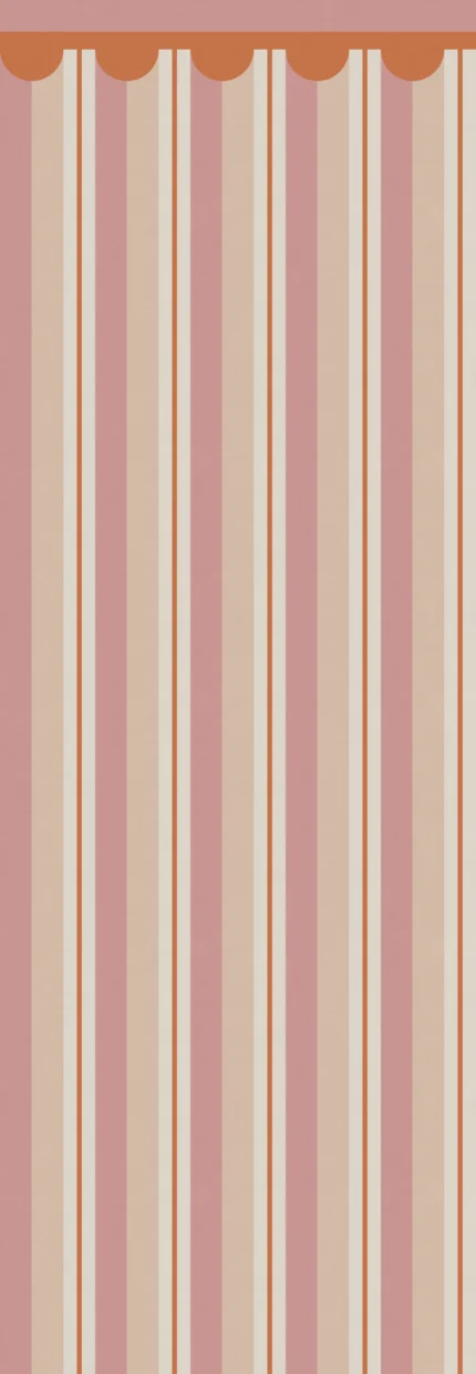 Border Stripe, Pink | Extraordinary Wallpaper by Rebel Walls