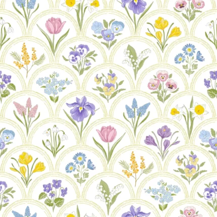 Botanic Arches, Spring | Extraordinary Wallpaper by Rebel Walls
