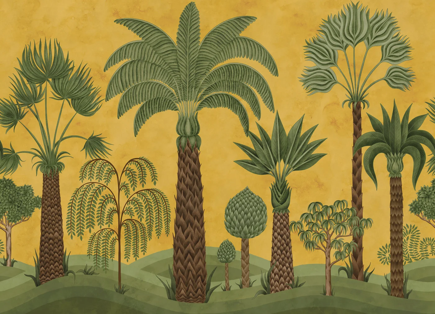 rebelwalls-botanical-bliss-yellow-r21480-flat Botanical Bliss, Yellow - Image 1