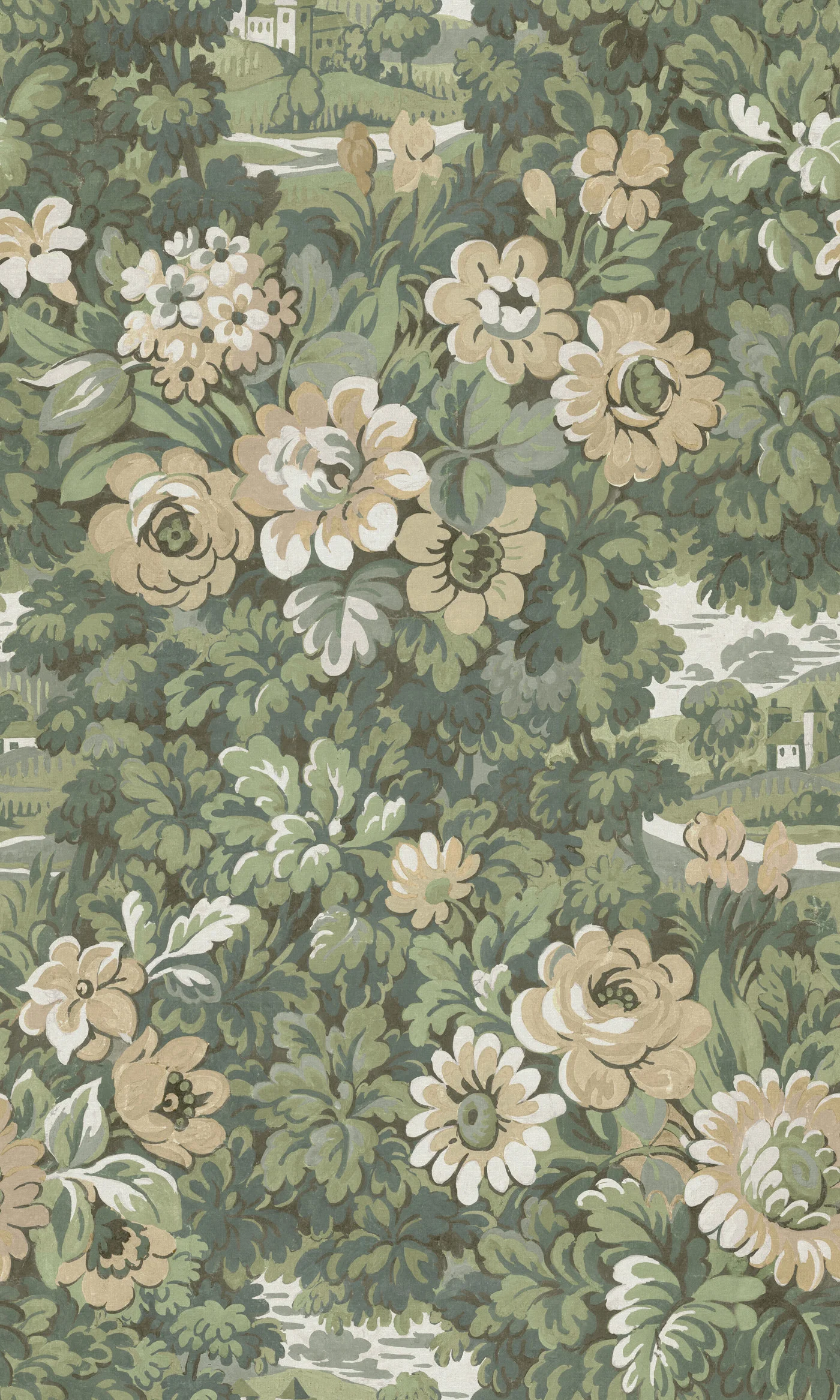 rebelwalls-botanical-manor-peach-r21646-flat Botanical Manor, Peach - Image 1