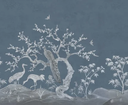 Chinoiserie Blossom Navy Blue