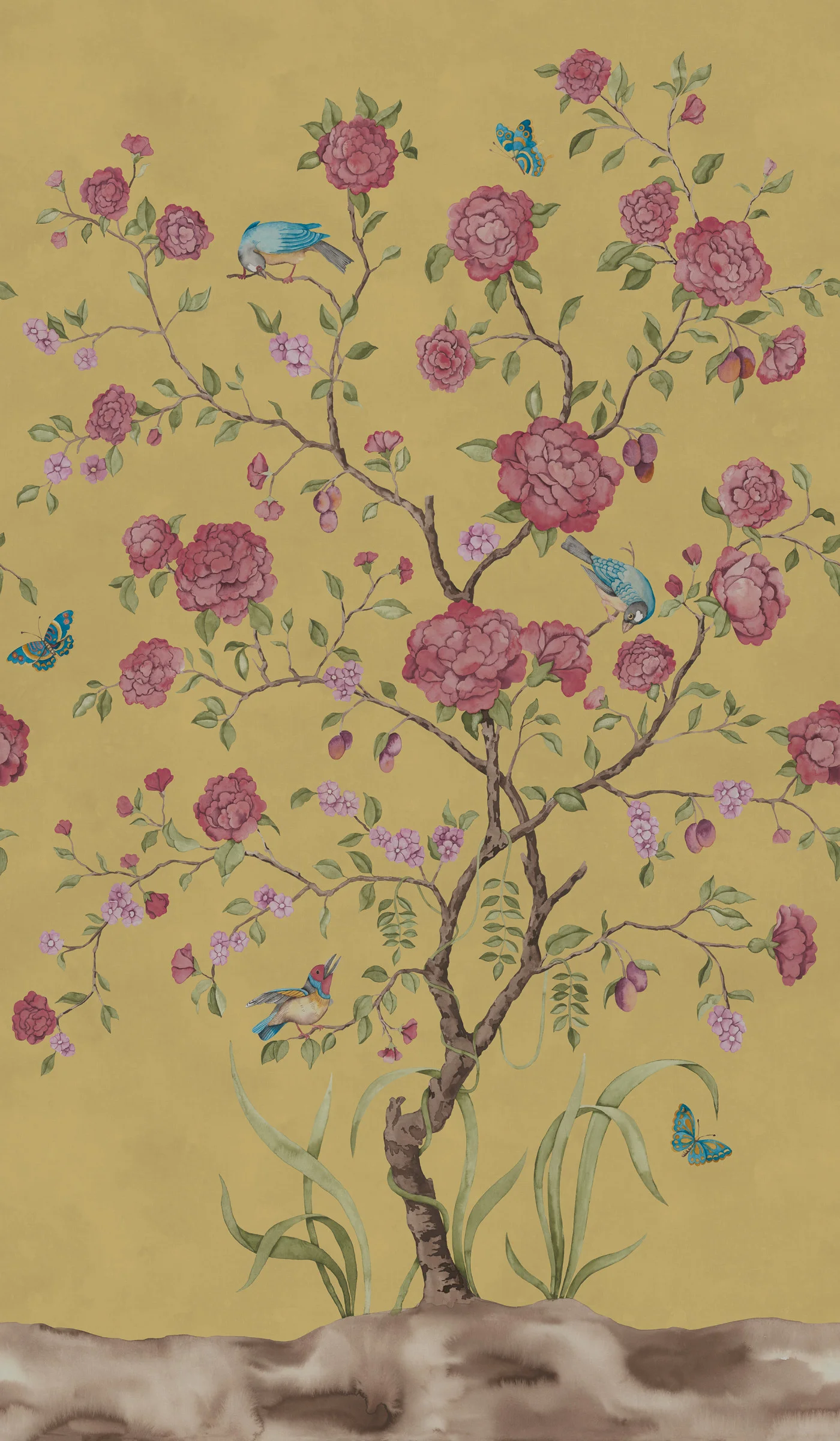 rebelwalls-chinoiserie-botanica-red-r21651-flat Chinoiserie Botanica, Red - Image 1