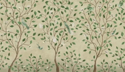 Chinoiserie Dream, Beige Wallpaper | Free Shipping