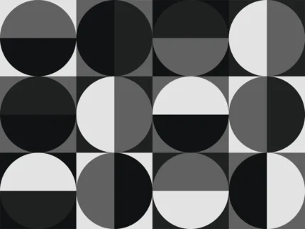 Circle Grid, Black & White | Extraordinary Wallpaper by Rebel Walls