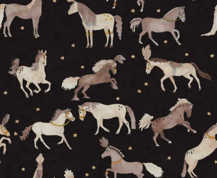 Circus Horses, Black