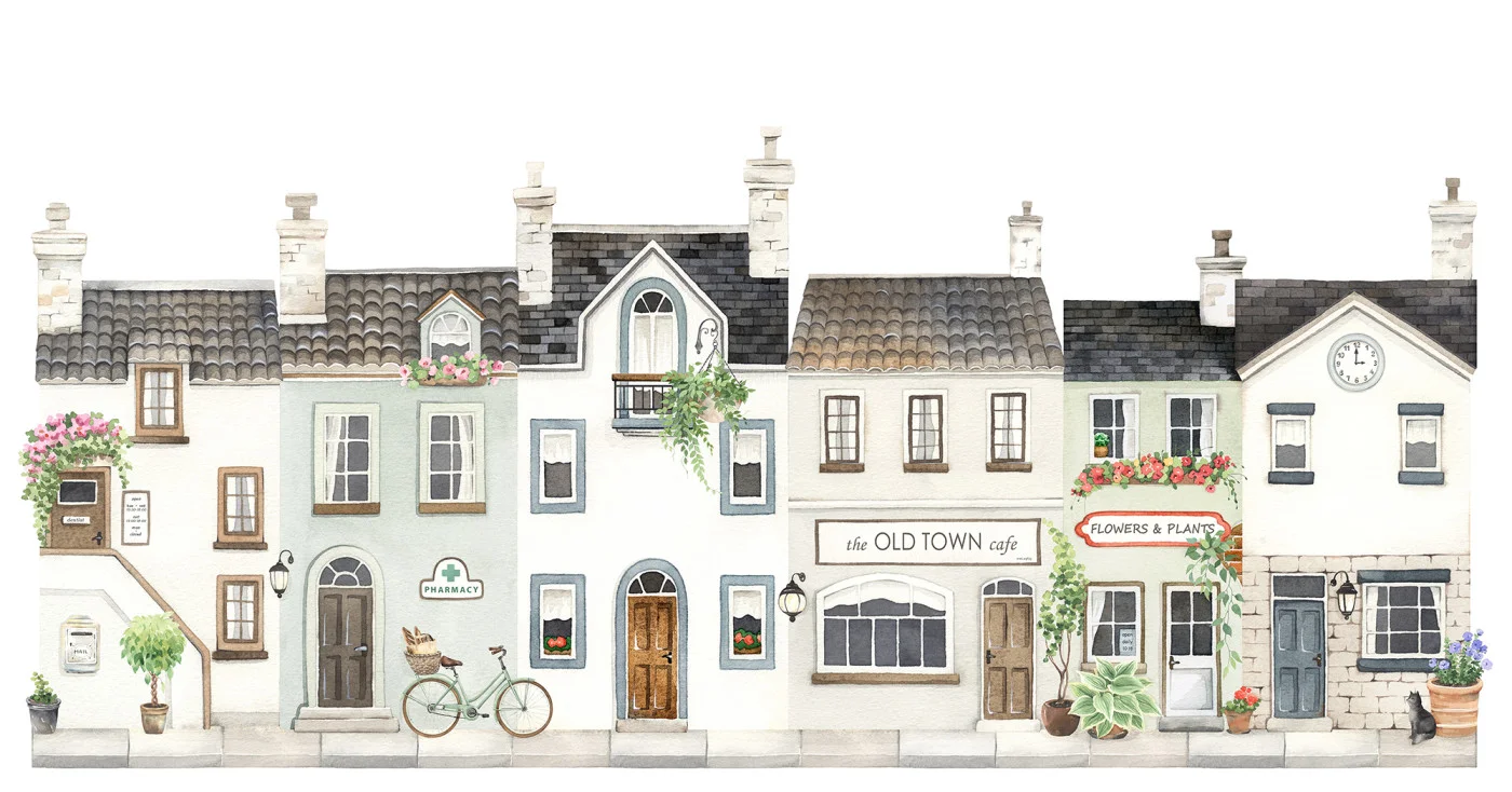 rebelwalls-cobblestone-lane-pastel-r21822-flat Cobblestone Lane, Pastel | Free Shipping - Image 1