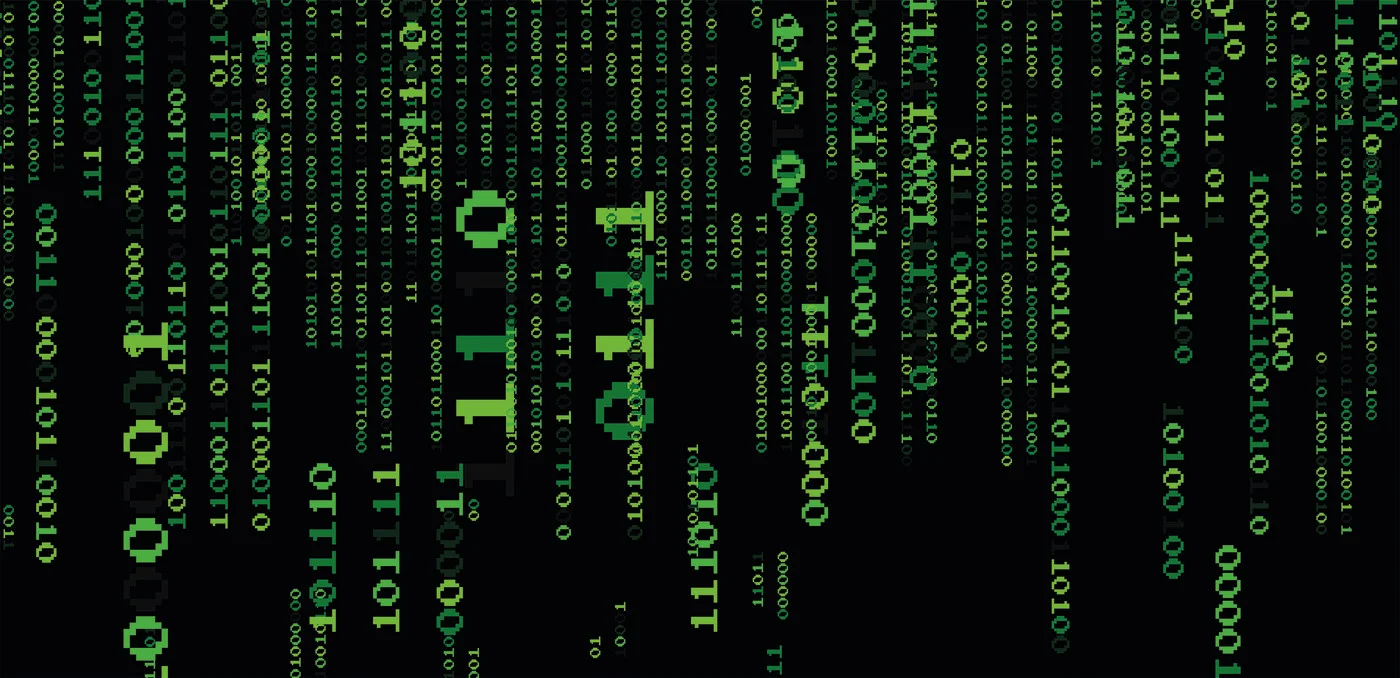 rebelwalls-code-drop-green-r20957-flat Code Drop, Green - Image 1
