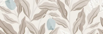 Cool Flora, Beige & Blue