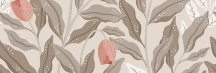 Cool Flora, Beige & Pink