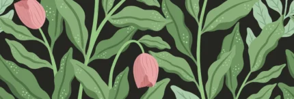 Cool Flora, Black & Pink