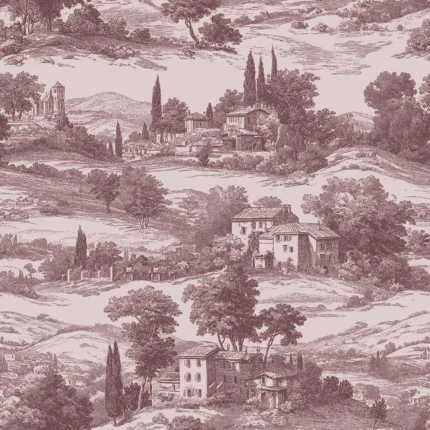 Countryside Toile, Cambridge Red | Free Shipping