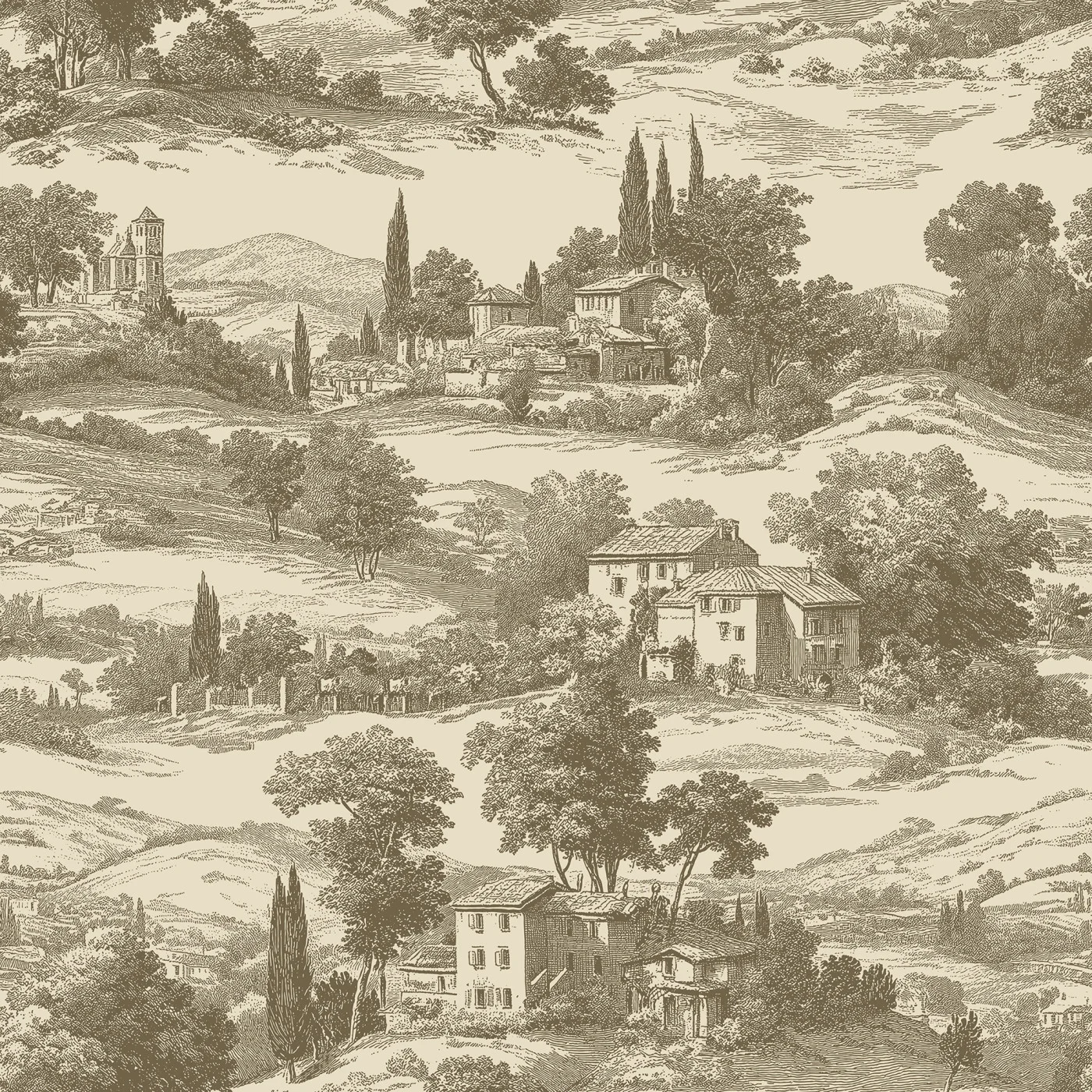 rebelwalls-countryside-toile-cotswold-cream-r22047-flat Countryside Toile, Cotswold Cream, Cream | Free Shipping - Image 1