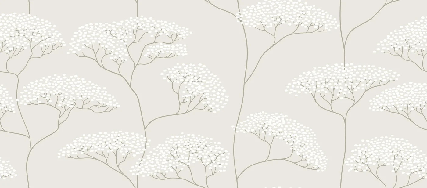 rebelwalls-cow-parsley-gray-r22407-flat Cow Parsley, Gray - Image 1