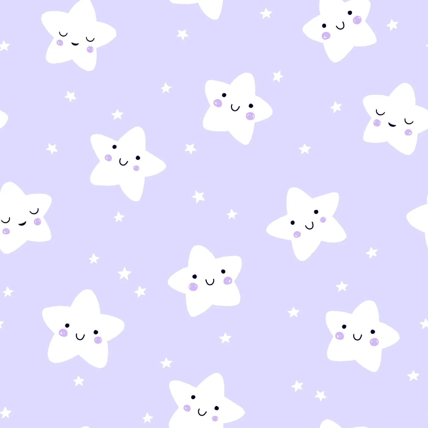 rebelwalls-cute-stars-lilac-r19860-flat Cute Stars, Lilac - Image 1