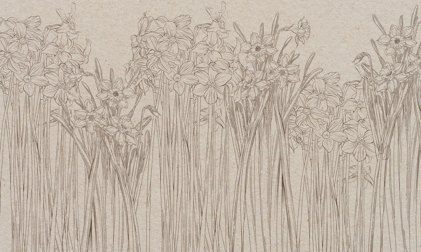 rebelwalls-daffodil-beige-r20071-flat Daffodil, Beige Shutterstock Rebel Walls Wallpaper R20071