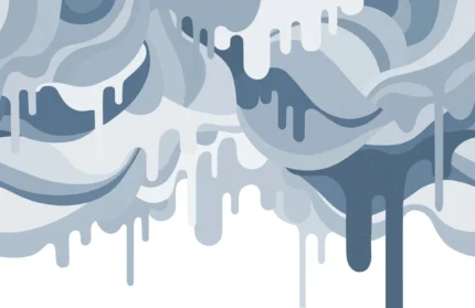 Dripping Ice Cream, Blue