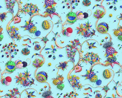Eden Tree, Mint Wallpaper – A Fresh Botanical Wonderland