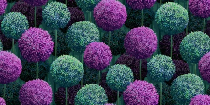 Elysian Flowers, Lilac Wallpaper – A Dreamlike Floral Fantasy