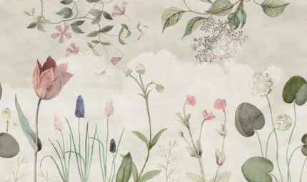 Floral Nostalgia, Pastel | Extraordinary Wallpaper by Rebel Walls