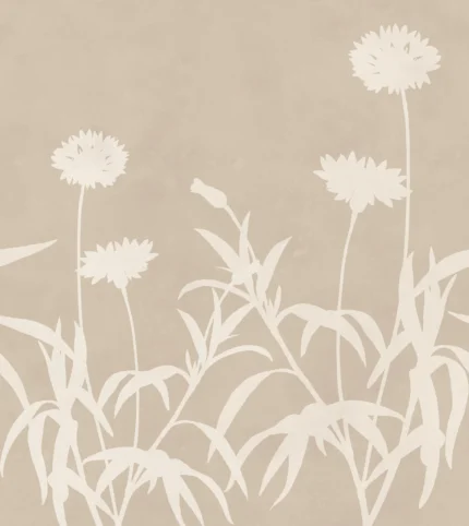 Floral Silhouette – Beige