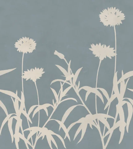 Floral Silhouette – Blue