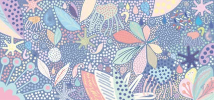 Flower Art, Blue