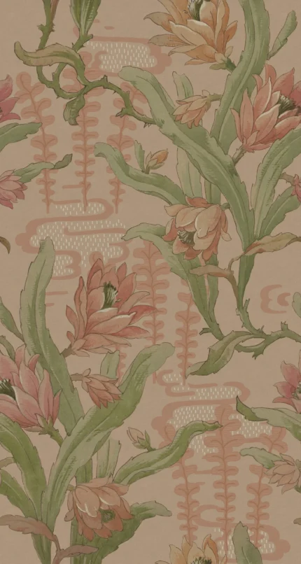 Flower in Pond, Beige
