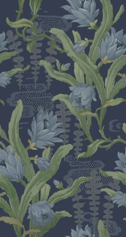 Flower in Pond, Blue – blue