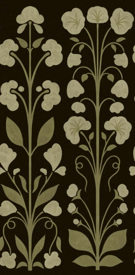 Folk Flower, Dark Green
