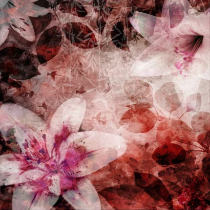 Garden Of Dreams, Red Panorama Rebel Walls Wallpaper R12063