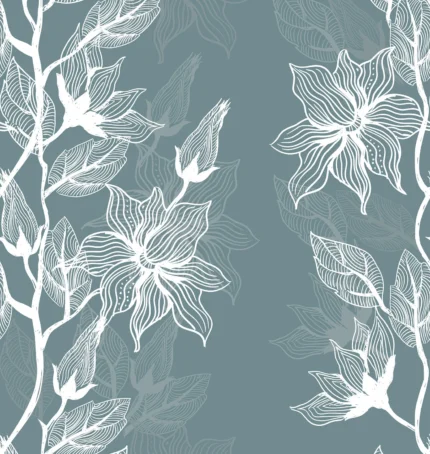 Giant Flora, Lagoon, Bold White | Free Shipping