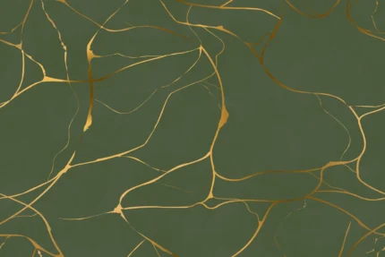 Gold Swirl, Dark Green