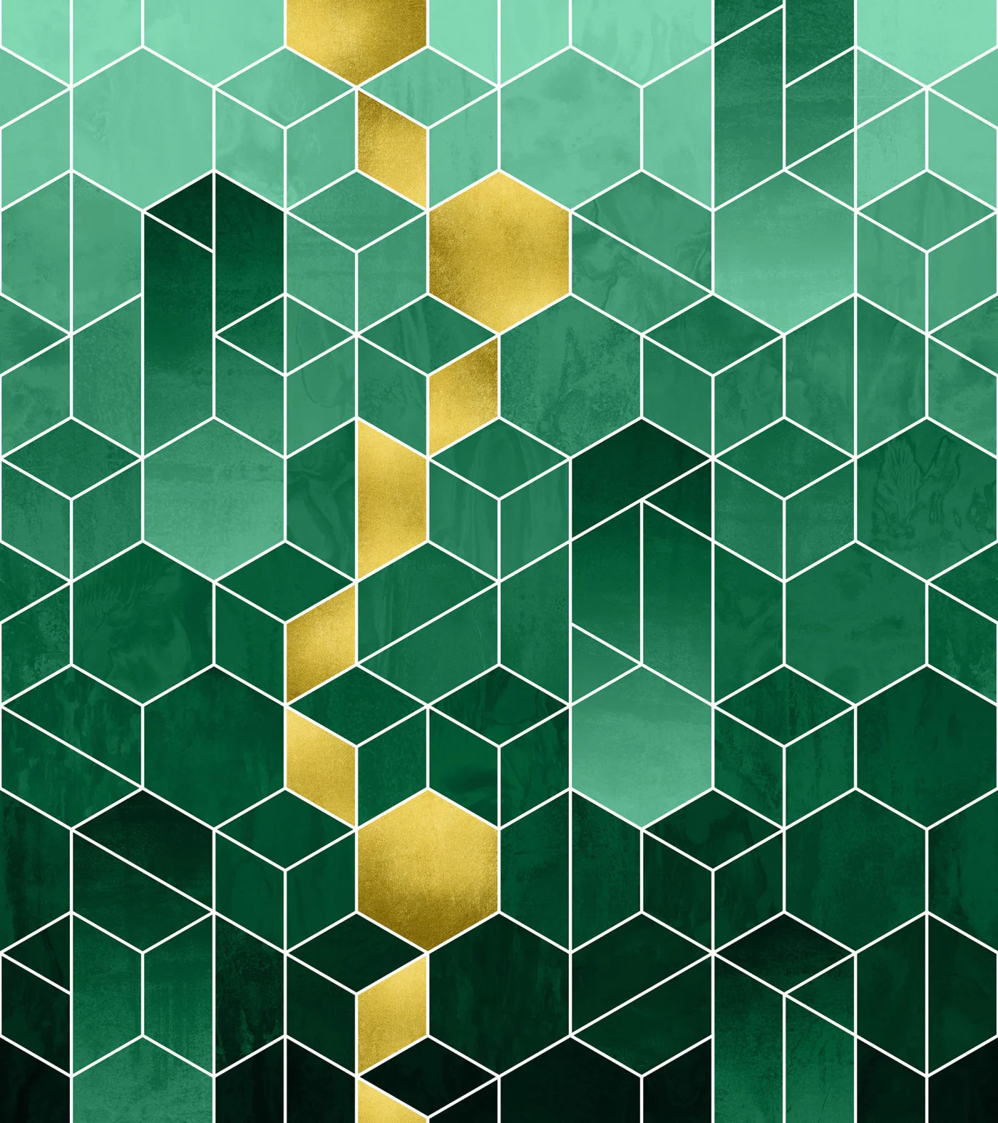 rebelwalls-gradient-geometry-emerald-r19876-flat Gradient Geometry, Emerald - Image 1