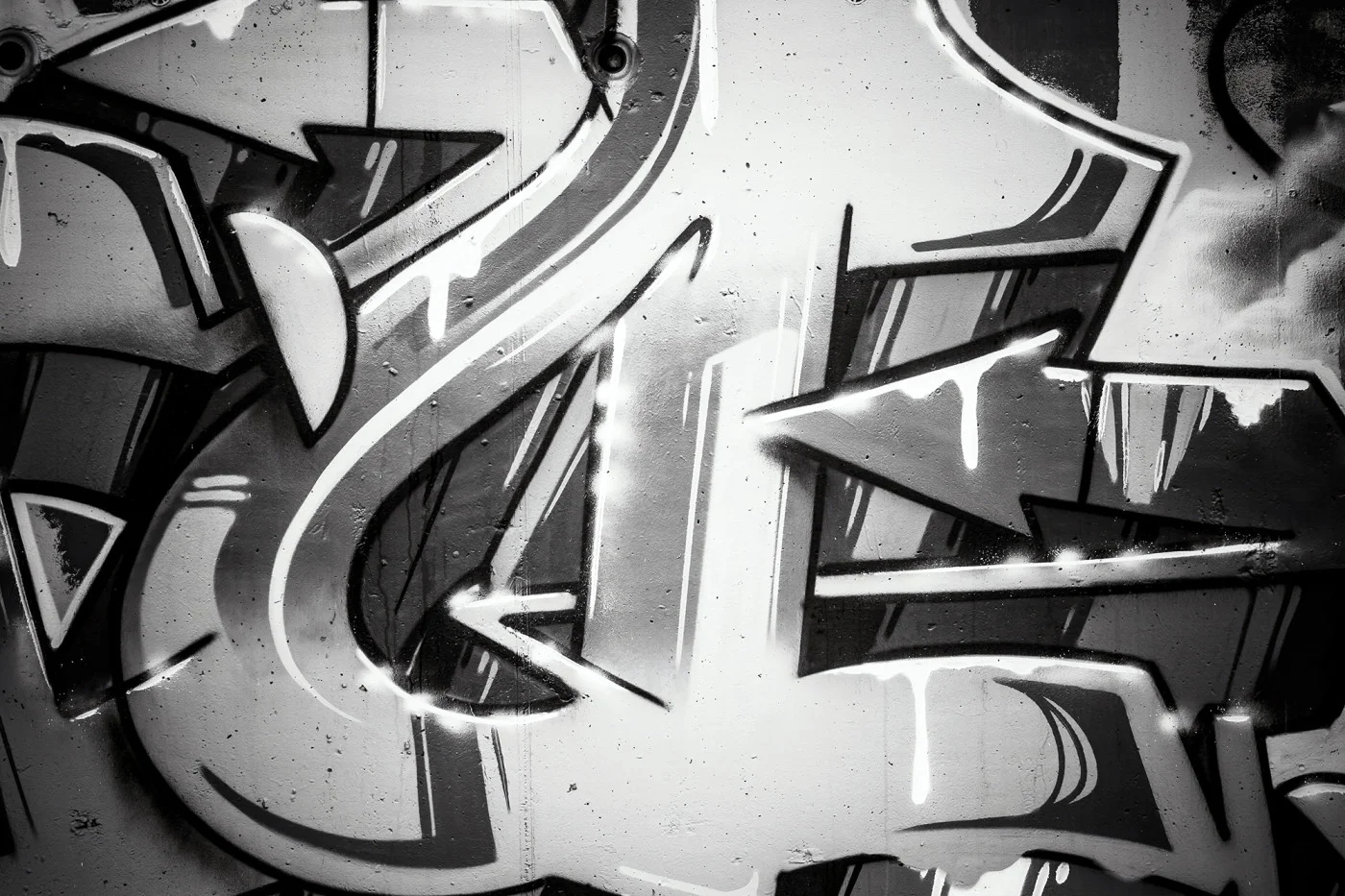 rebelwalls-graffiti-wall-black-white-r20926-flat Graffiti Wall, Black & White - Image 1