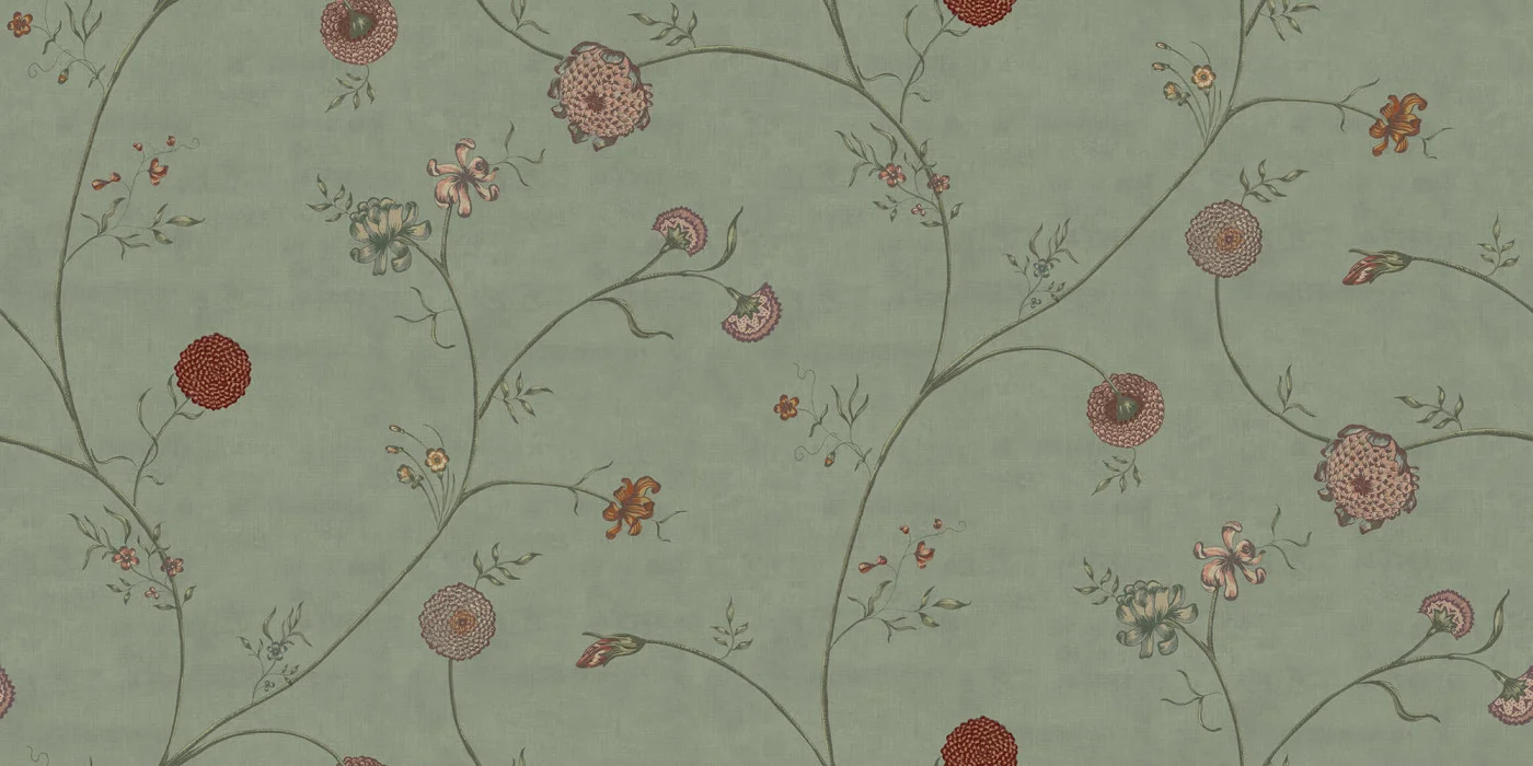 rebelwalls-grand-flower-thread-green-r20376-flat Grand Flower Thread, Green - Image 1