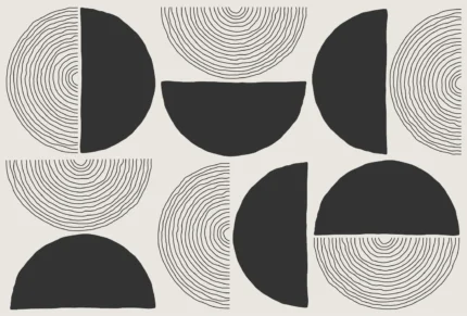 Graphic Circles, Black
