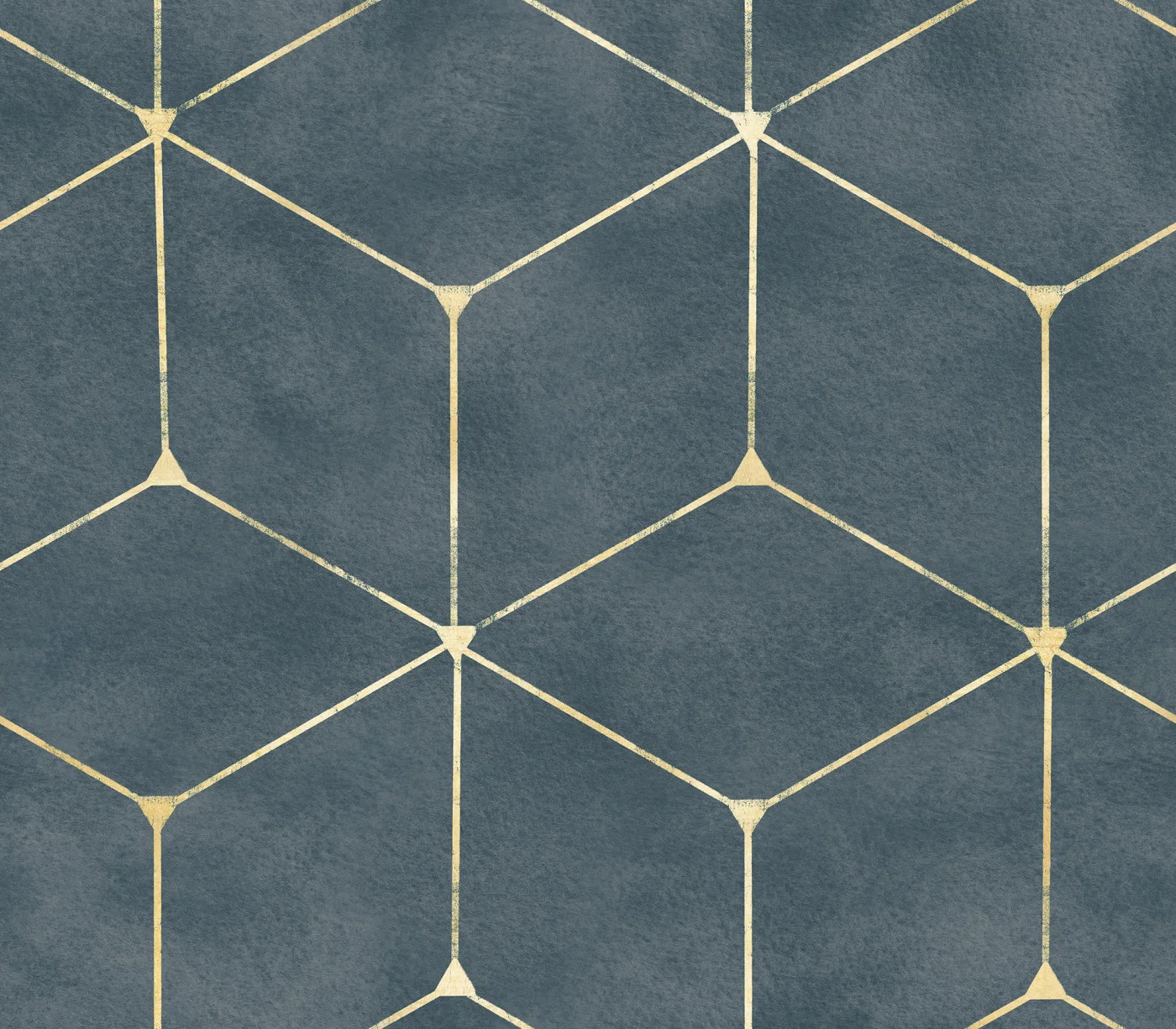 rebelwalls-hexaeder-blue-r21564-flat Hexaeder, Blue | Extraordinary Wallpaper by Rebel Walls - Image 1