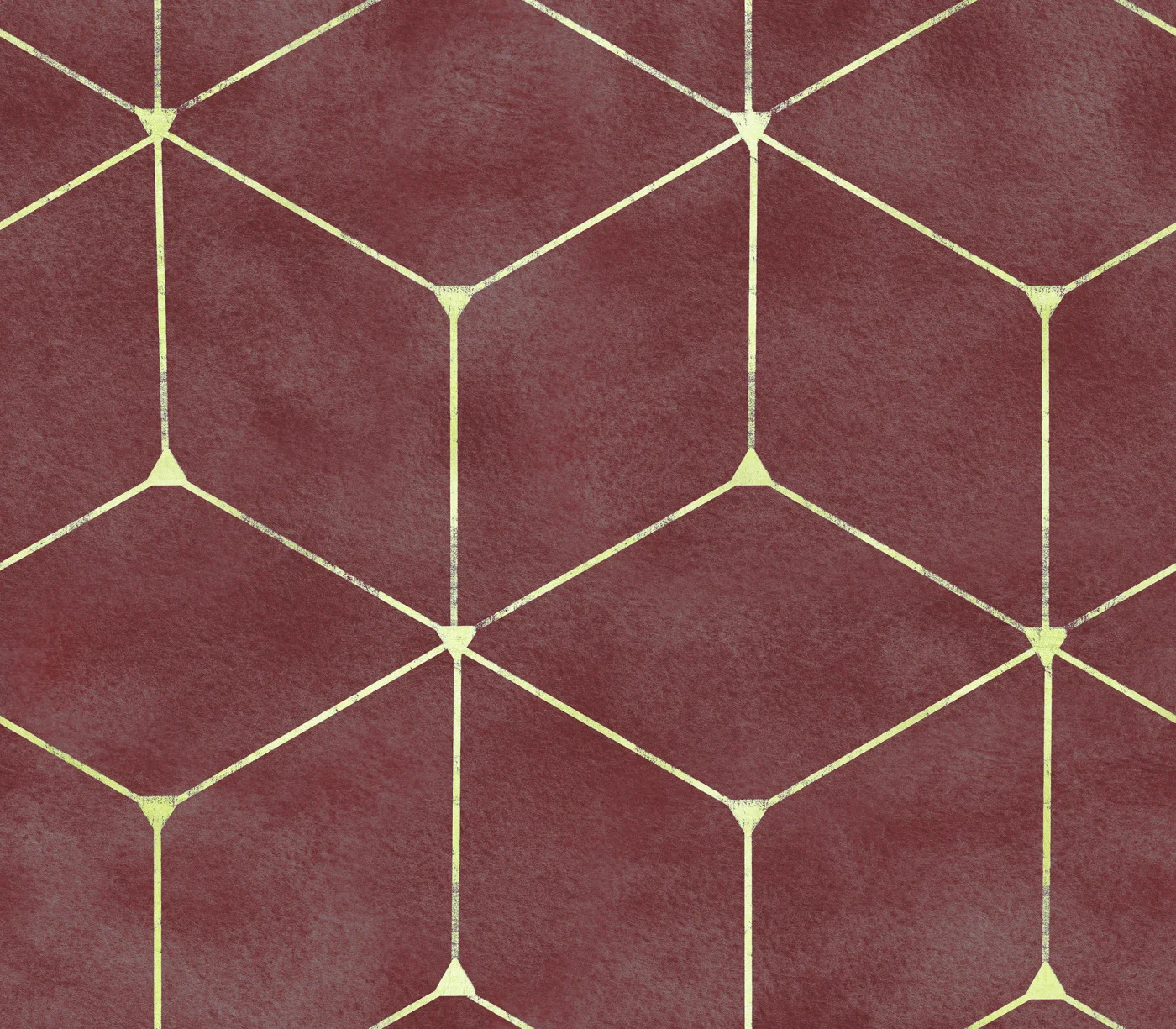 rebelwalls-hexaeder-burgundy-r21565-flat Hexaeder, Burgundy | Extraordinary Wallpaper by Rebel Walls - Image 1