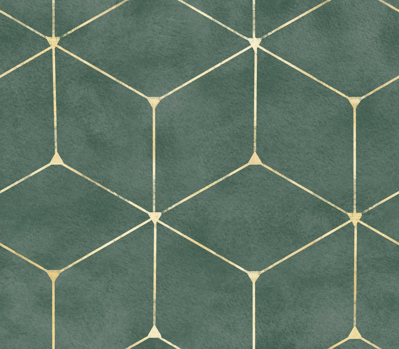 rebelwalls-hexaeder-green-r21563-flat Hexaeder, Green | Extraordinary Wallpaper by Rebel Walls - Image 1