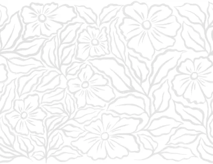 Ink Flowers, White | Free Shipping