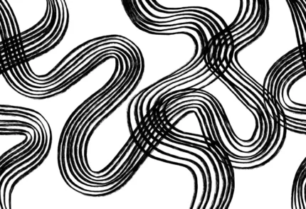 Ink Stripes, Black & White