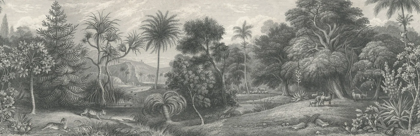 rebelwalls-jungle-land-vintage-r14611-flat Jungle Land, Vintage - Image 1