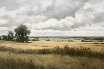 Landscape Painting, Beige